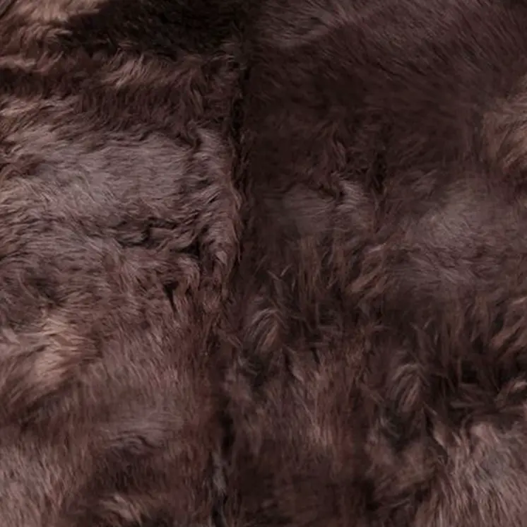 6' Chocolate Genuine Sheepskin Area Rug