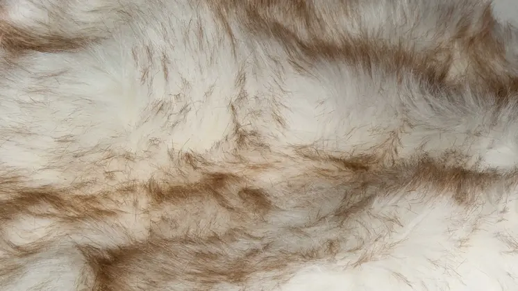 2' X 3' Tan Faux Sheepskin Ombre Area Rug