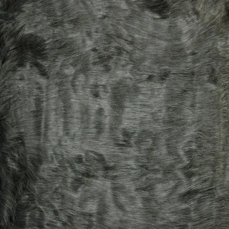 2' X 3' Grey Faux Fur Animal Print Area Rug