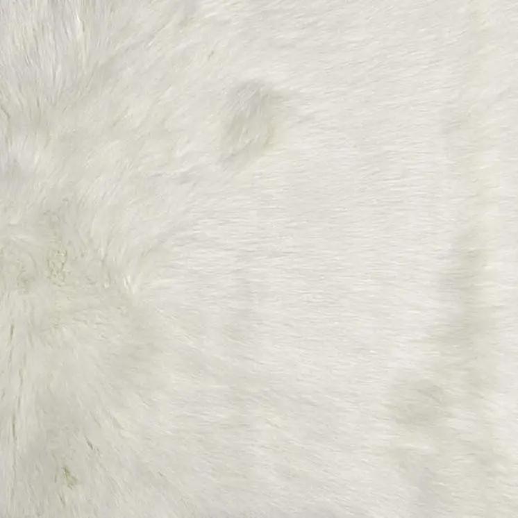 3' X 5' Off White Faux Fur Shag Area Rug