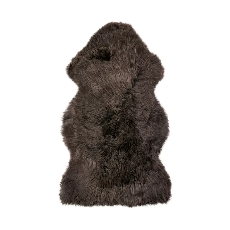 2' X 3' Chocolate Genuine Sheepskin Shag Area Rug