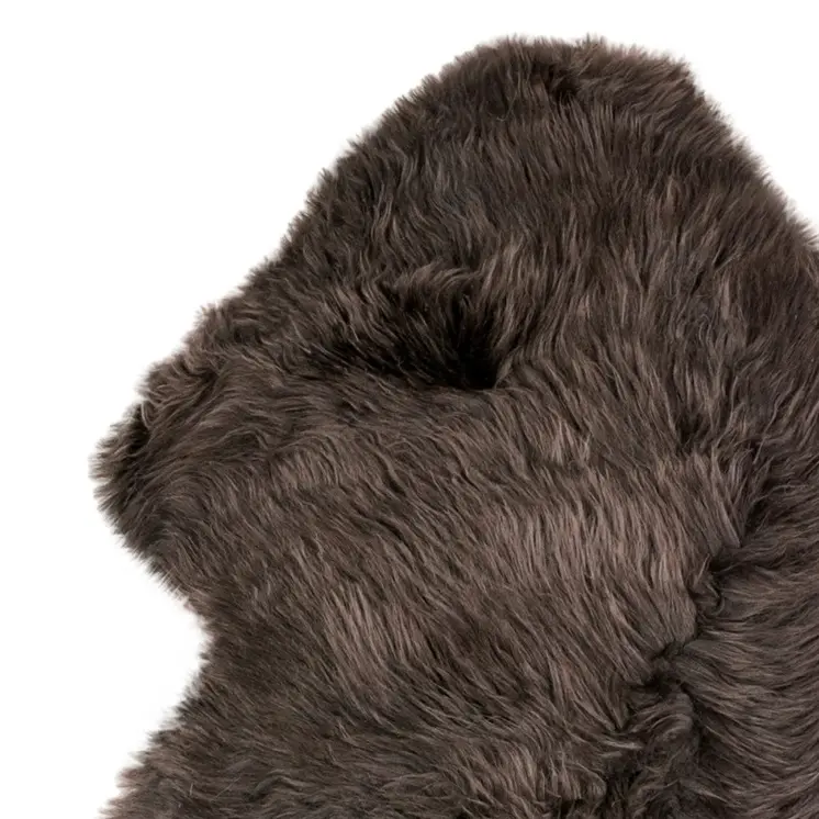 2' X 3' Chocolate Genuine Sheepskin Shag Area Rug