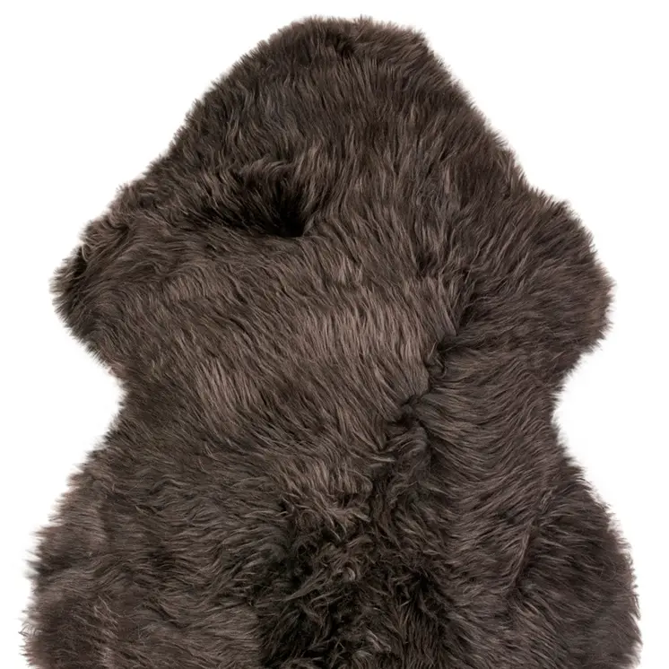 2' X 3' Chocolate Genuine Sheepskin Shag Area Rug
