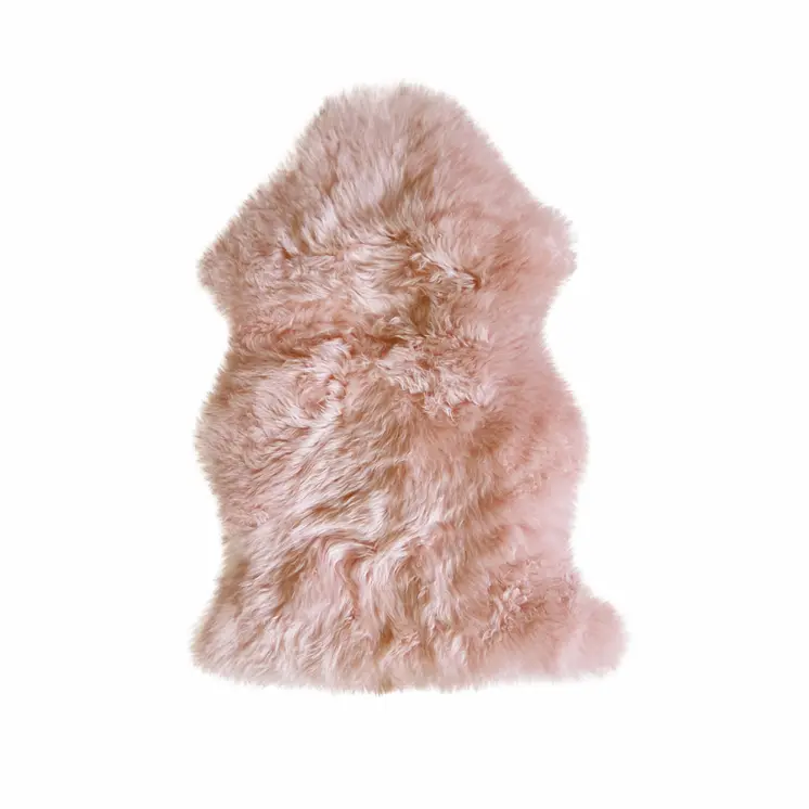2' X 3' Pink Genuine Sheepskin Shag Area Rug