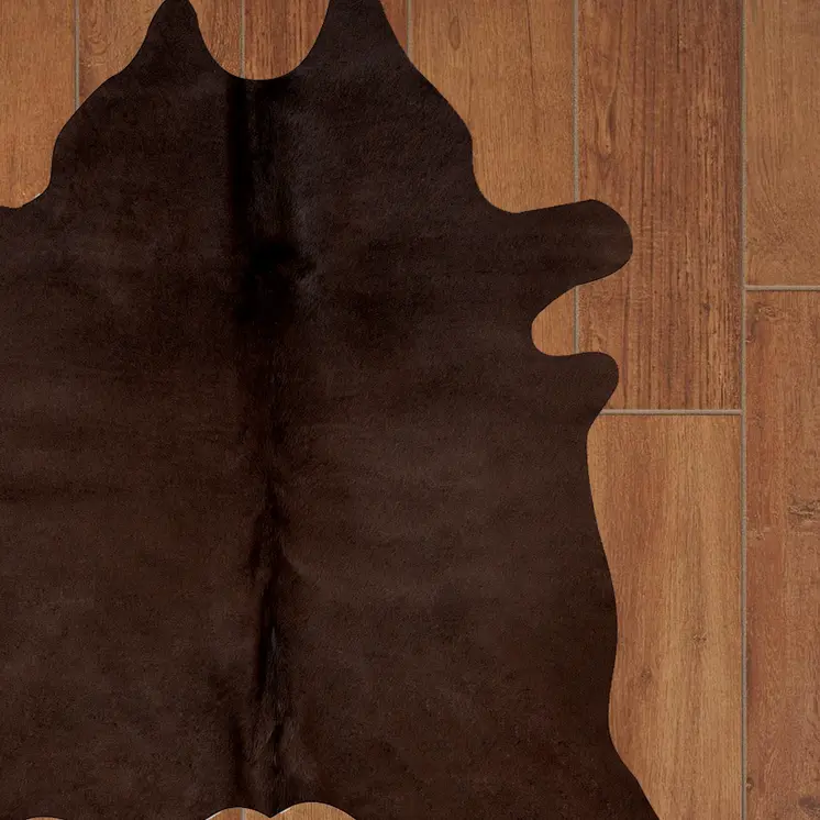 6' X 7' Chocolate Cowhide Area Rug