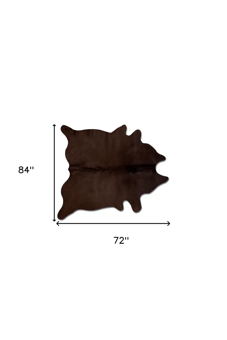 6' X 7' Chocolate Cowhide Area Rug