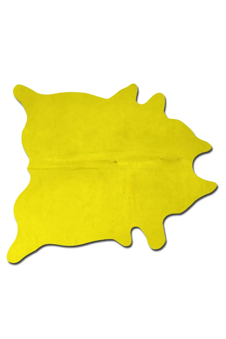 72" X 84" Yellow Cowhide - Rug