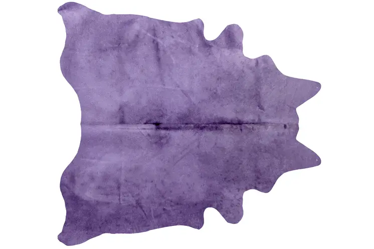 6' X 7' Purple Cowhide Area Rug