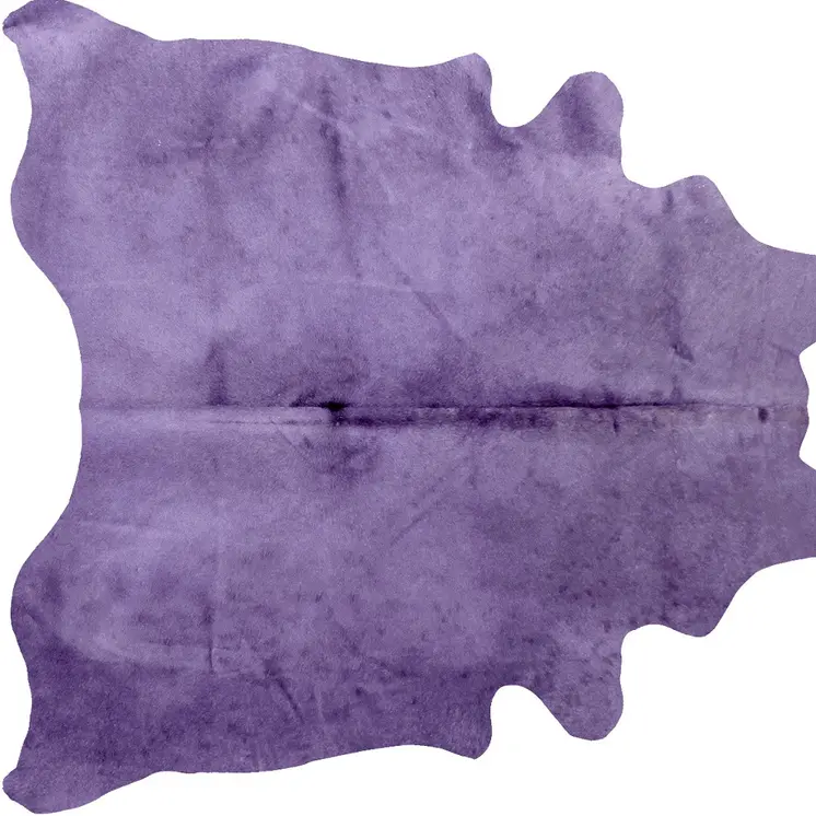6' X 7' Purple Cowhide Area Rug