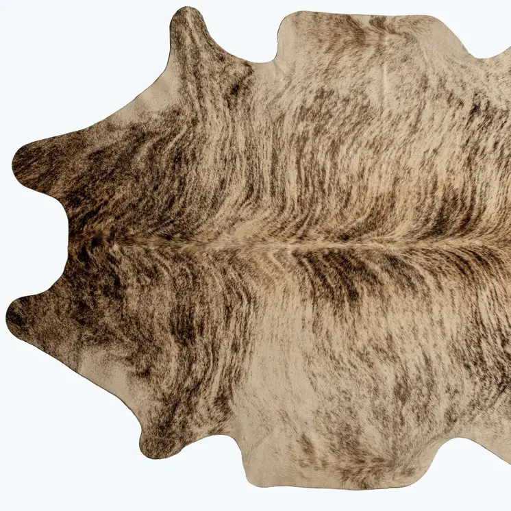 6' X 7' Brown Cowhide Cowhide Print Area Rug