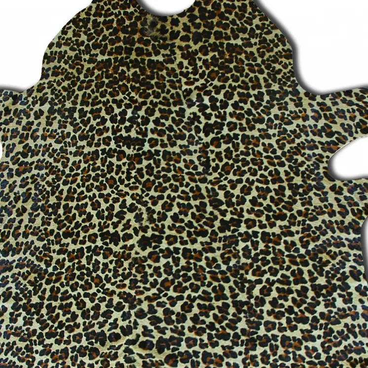6' X 7' Brown And Black Cowhide Leopard Print Area Rug