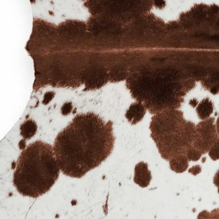 6' X 7' White Cowhide Cowhide Print Area Rug