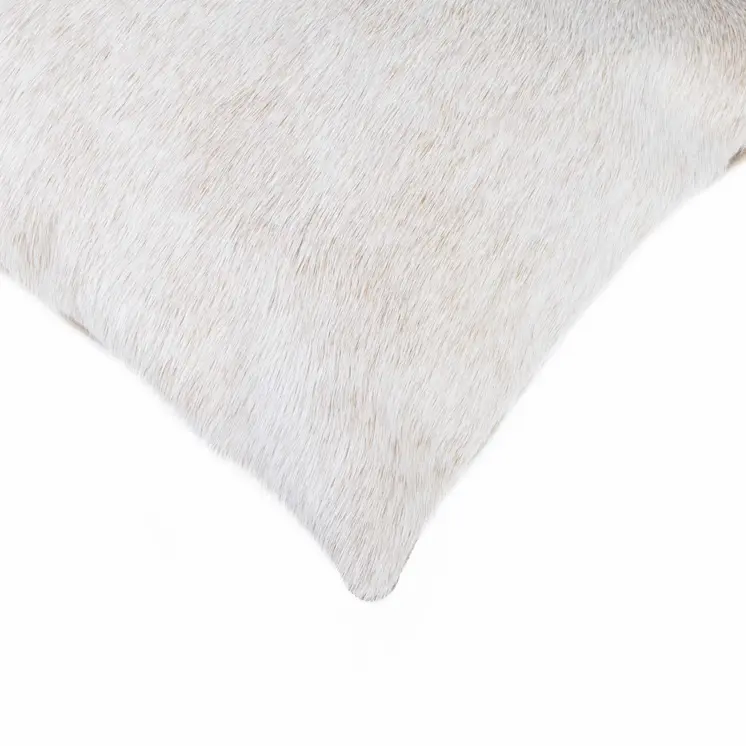 12" X 20" Natural Cowhide Lumbar Throw Pillow