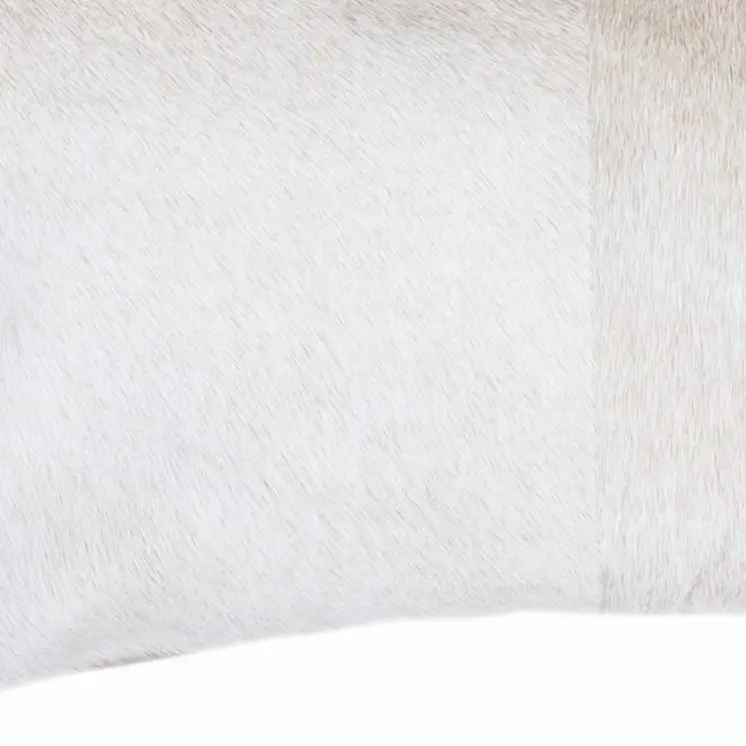 12" X 20" Natural Cowhide Lumbar Throw Pillow