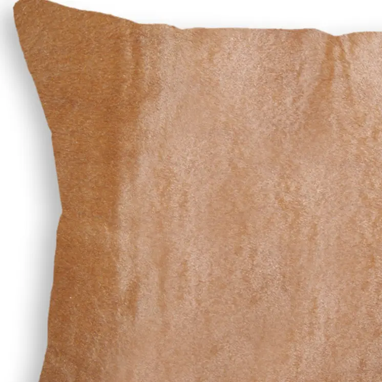 12" X 20" Tan Cowhide Throw Pillow