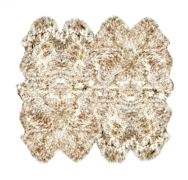 72" X 72" Gradient Chocolate Octo Sheepskin - Area Rug