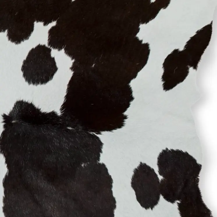 2' X 3' Brown And White Cowhide Abstract Hand Woven Area Rug