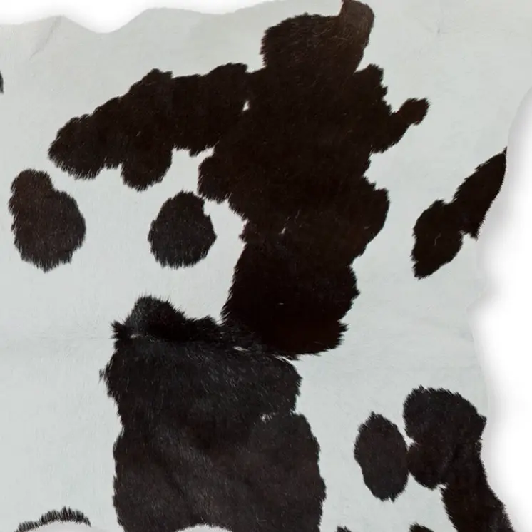 2' X 3' Brown And White Cowhide Abstract Hand Woven Area Rug