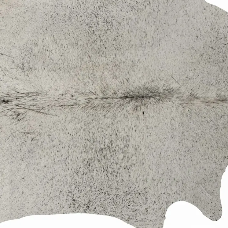 6' X 7' Gray Cowhide Hand Tufted Area Rug