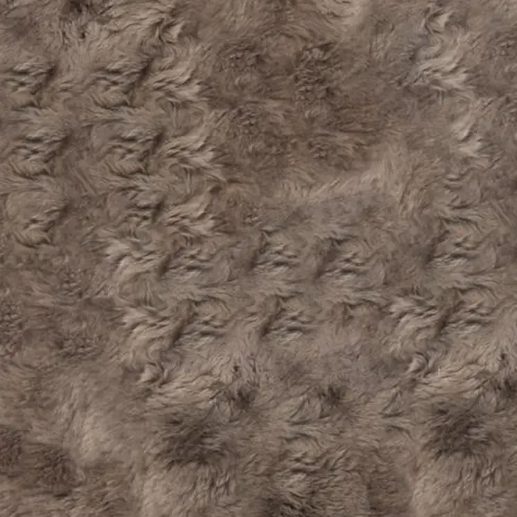 4' X 6' Taupe Genuine Sheepskin Animal Print Shag Area Rug