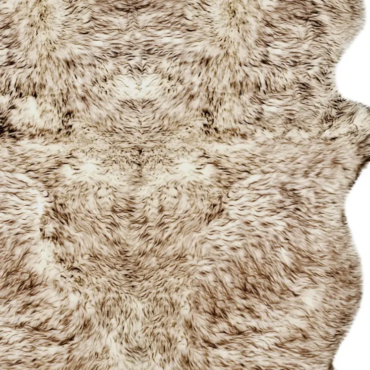 4' X 6' Chocolate Genuine Sheepskin Ombre Flokati Handmade Area Rug