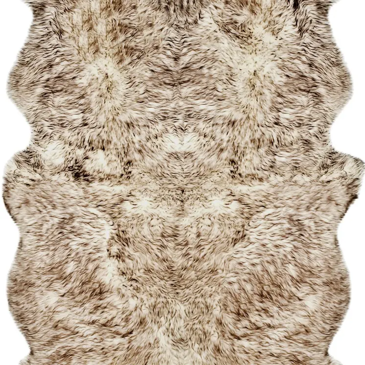 4' X 6' Chocolate Genuine Sheepskin Ombre Flokati Handmade Area Rug