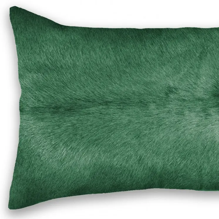 12" X 20" X 5" Verde Cowhide  Pillow