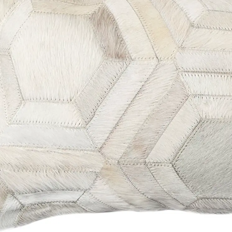 12 X 20 Black And White Cowhide Throw Pillow