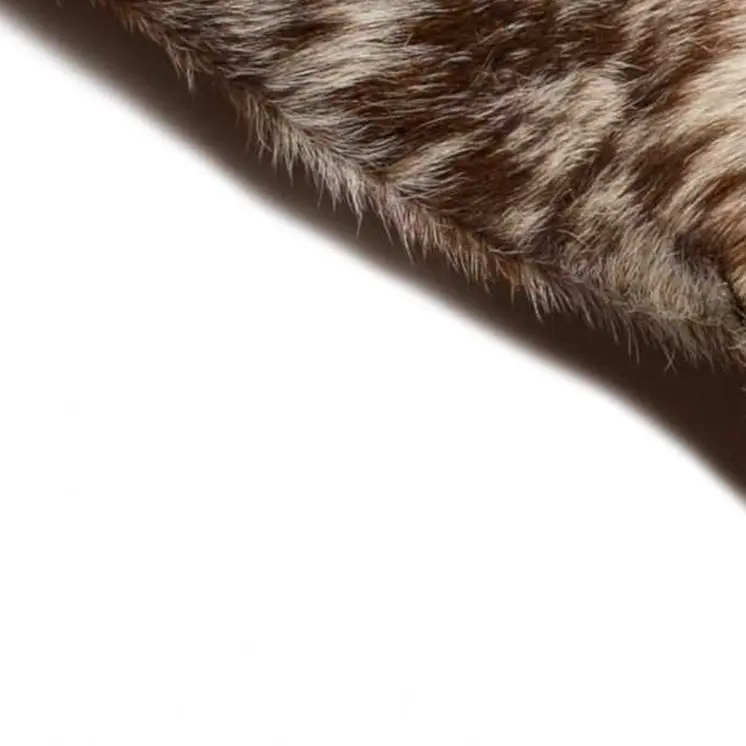 Set of Two 18" Brown and White Cowhide Throw Pillows