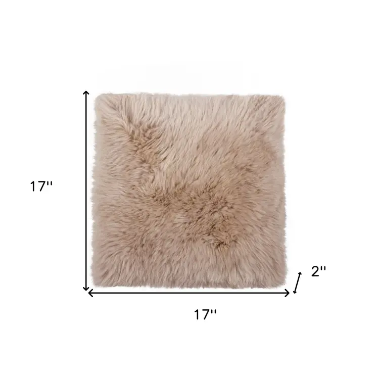 17" X 2" Taupe Synthetic Solid Color Pad