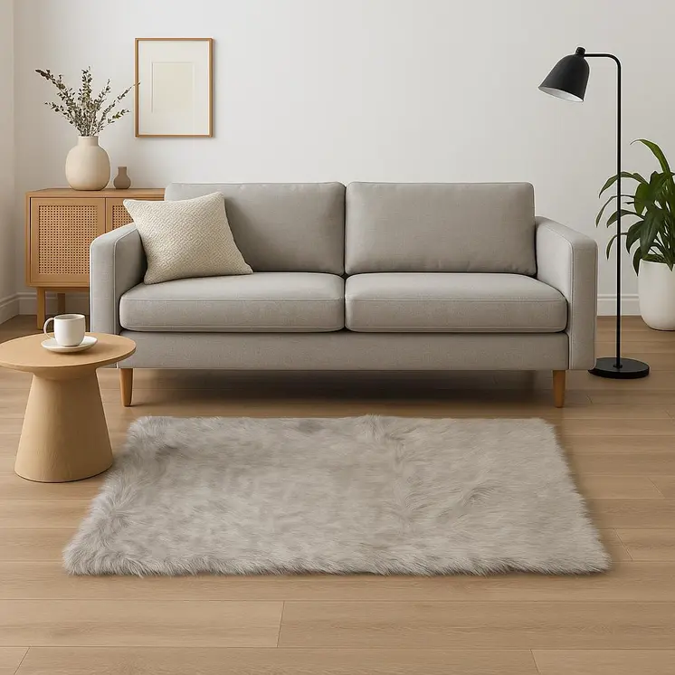 5' X 8' Gray Shag Area Rug