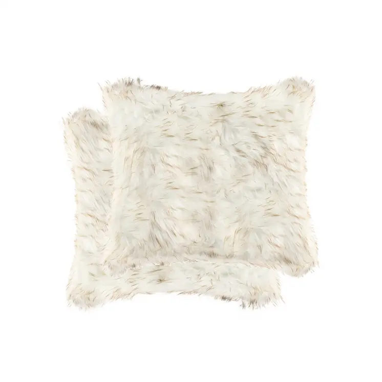 18" X 18" X 5" Gradient Tan Faux  Pillow 2 Pack