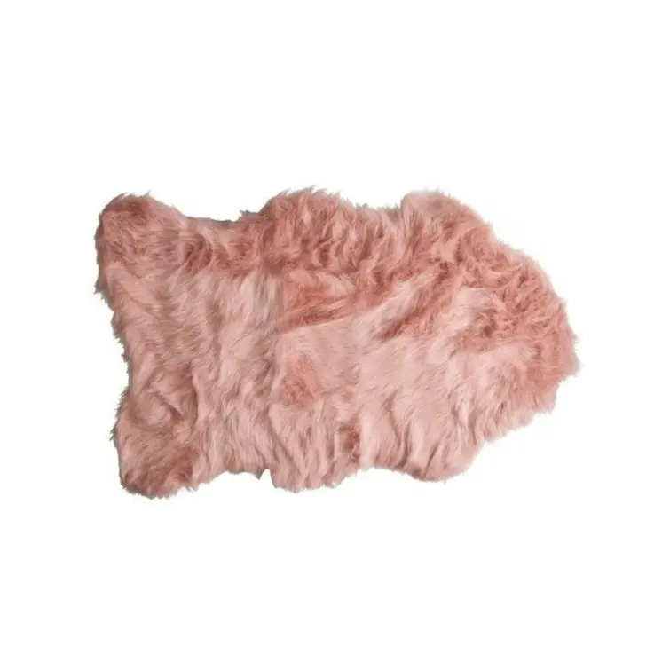 2' X 3' Dusty Rose Faux Sheepskin Washable Area Rug