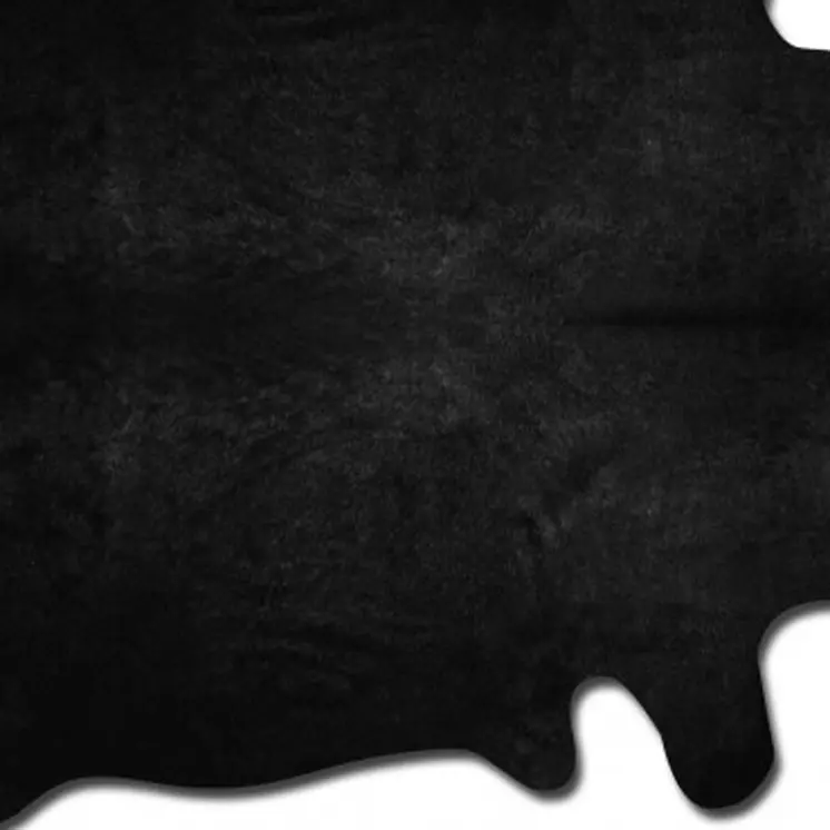 5' X 7' Black Cowhide Area Rug