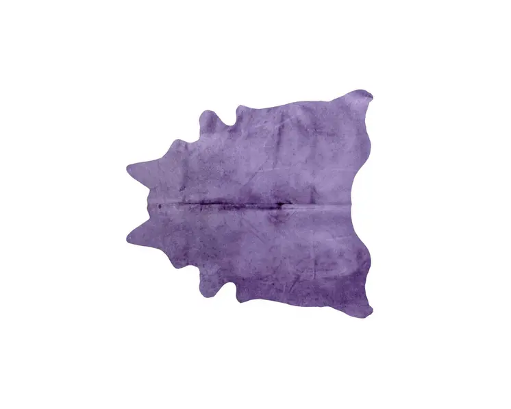 5' X 7' Purple Cowhide Hand Tufted Area Rug
