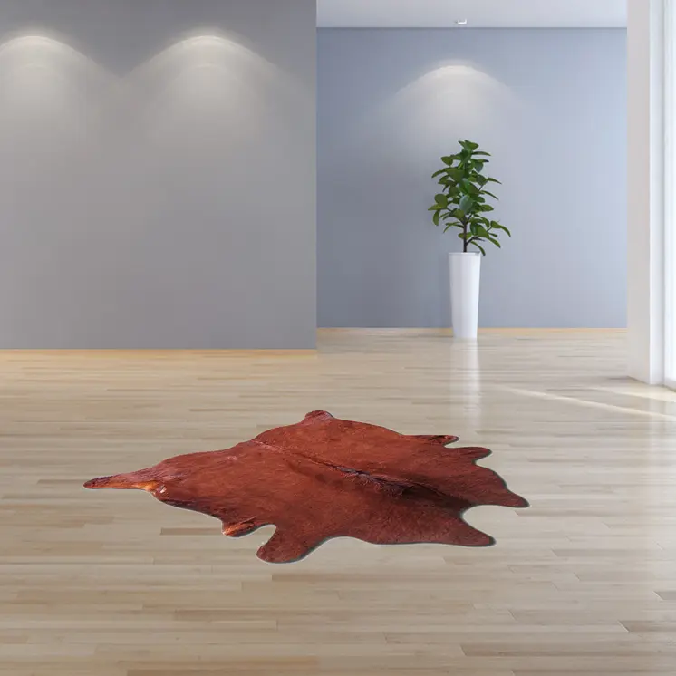 5' X 7' Brown Cowhide Cowhide Print Area Rug
