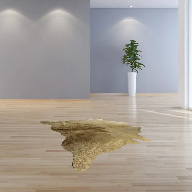 5' X 7' Taupe Cowhide Cowhide Print Area Rug