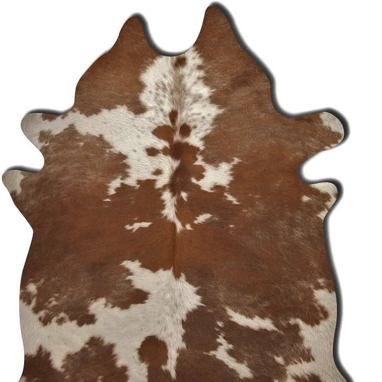 5' X 7' Brown And White Cowhide Area Rug