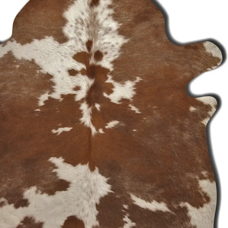 5' X 7' Brown And White Cowhide Area Rug