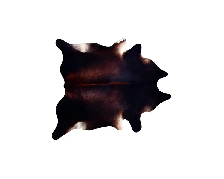 5' X 7' Black And Dark Brown Cowhide Area Rug