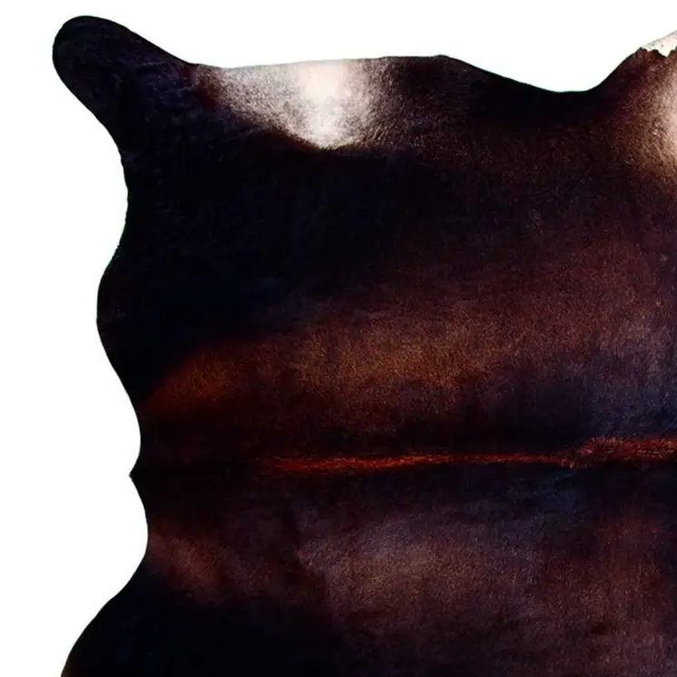 5' X 7' Black And Dark Brown Cowhide Area Rug