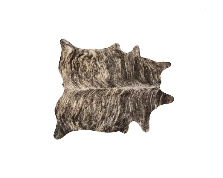 5' X 7' Brown And Black Cowhide Area Rug
