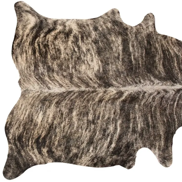 5' X 7' Brown And Black Cowhide Area Rug