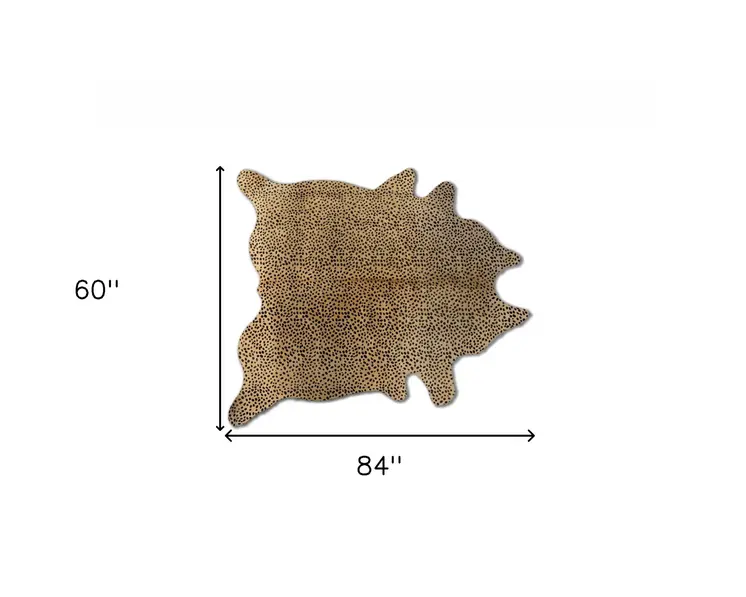 5' X 7' Brown And Black Cowhide Area Rug