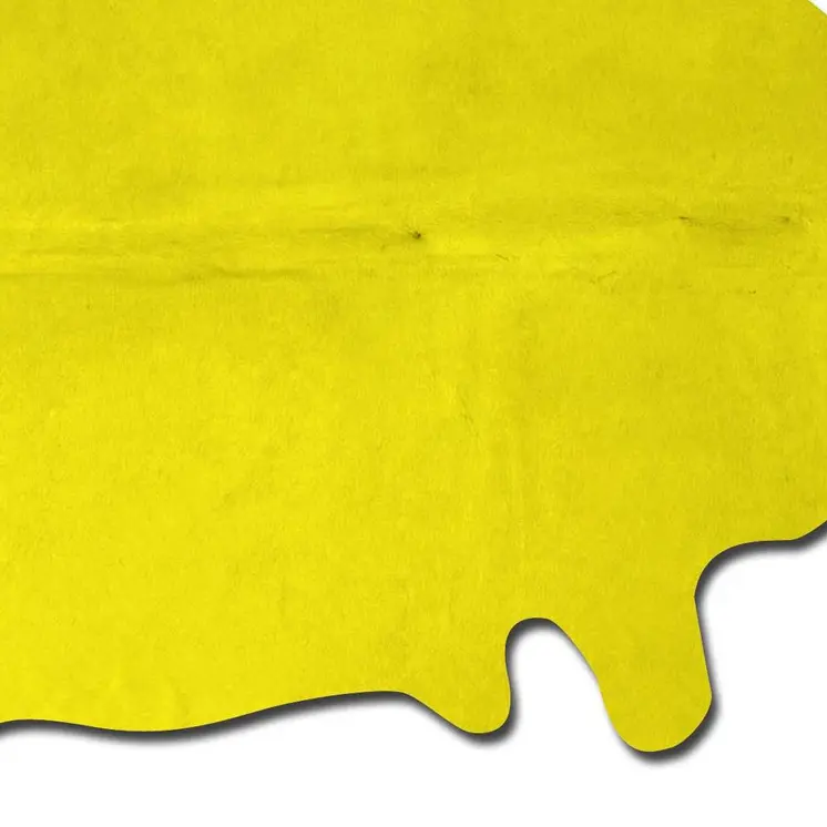 5' X 7' Yellow Cowhide Area Rug