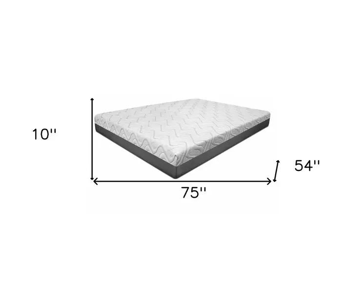75" X 54" X 10" Full Patterned Fabric Mattress