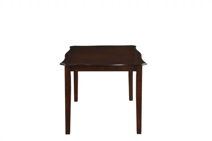 60" X 36" X 30" 6Pc Black Leatherette And Espresso Dining Set