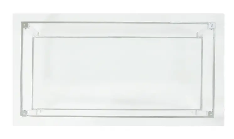 48" X 26" X 18" Clear Acrylic Chrome And Clear Glass Coffee Table