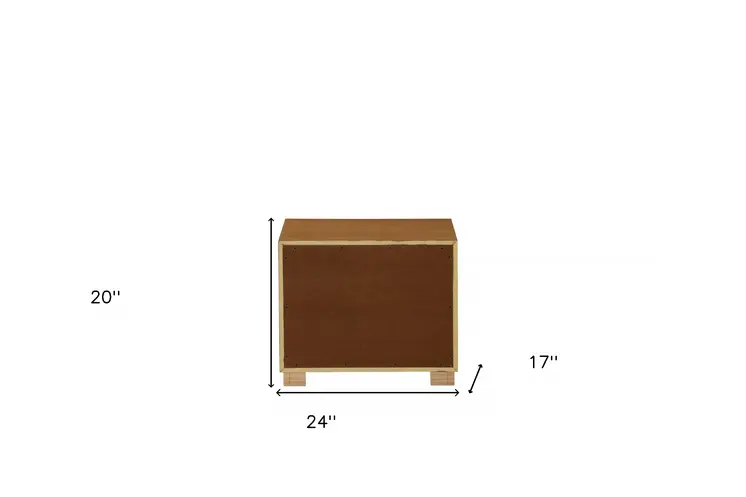 24" X 17" X 20" Natural Mdf Nightstand