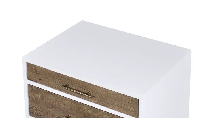 21" Brown Three Drawers Nightstand